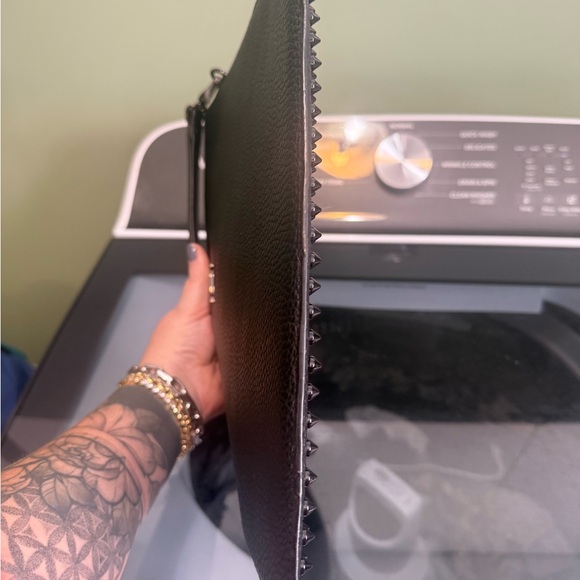 Christian Louboutin Black Studded Clutch - Picture 10 of 10